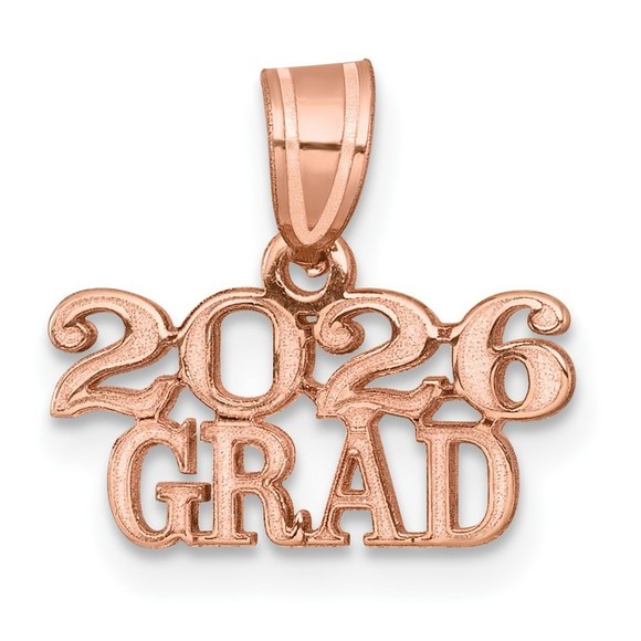 Million Charms 14k Rose Gold Polished 2026 GRAD Necklace Charm Pendant
